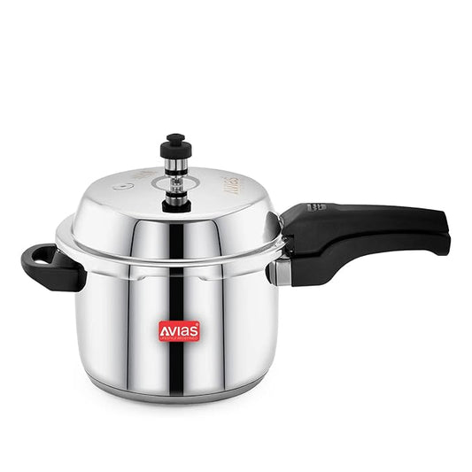 Avias Ceres Stainless Steel Outer Lid Pressure Cooker 3L Cooker Induction Friendly 1.2mm Thickness