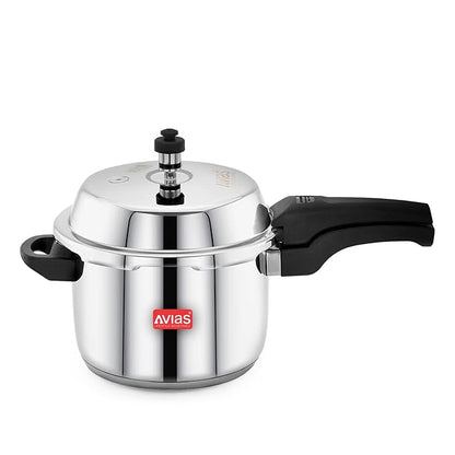 Avias Ceres Stainless Steel Outer Lid Pressure Cooker 1.2mm Thickness Cooker 5 Litres
