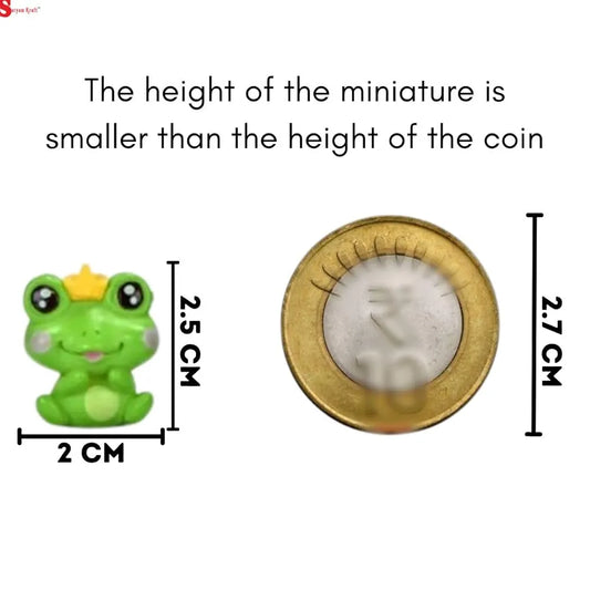 Satyam Kraft 1 Set Resin Frog Miniature Figurines