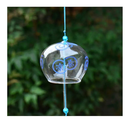 Geekmonkey Edo Japanese Wind Chimes Cherry Blossom Wind Chimes Handmade Stained Glass Bells