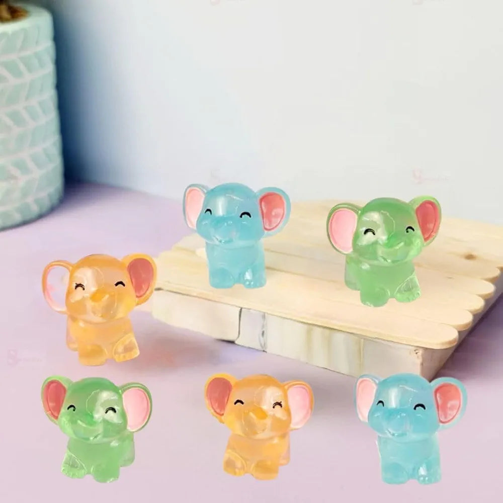 Satyam Kraft Resin 1 Set Elephant Miniature Figurines