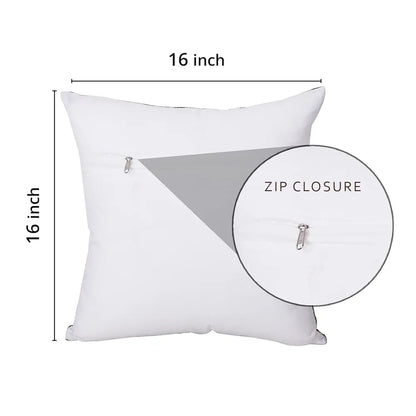 Cloth Fusion 100 TC Velvet Sofa Cushion Cover Set of 5 Decorative HD Gold Foil Cushion Cover