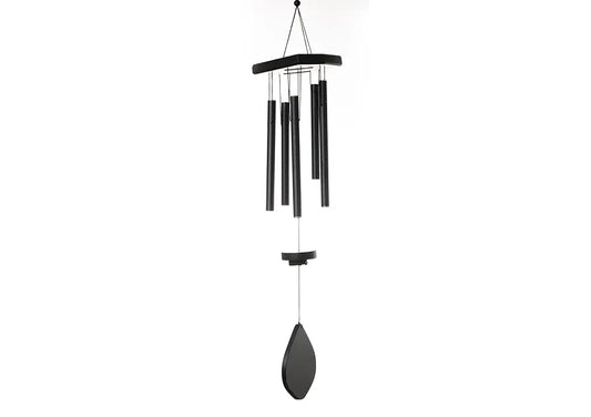 Tej Gifts Feng Shui Metal Wind Chime with 5 Black Pipes