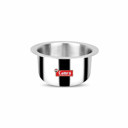 Camro Tripro Triply Artisian Tope 15 No 3.4 Liters Capacity Cauldron Tope Handi Patila Stainless Steel Grains