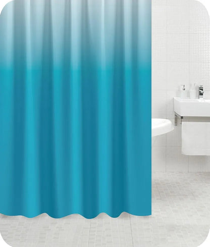 Homethreads Embrace Luxury with Our 6-Feet Long Premium Peva Shower Curtain with 12 Hooks for a Lavish Bathroom Ambiance Stylish Splendid and Perfectly Sized Blue Colour