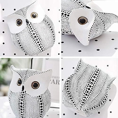 Xtore Modern Classy Lucky Owl Resin Art Figure Showpiece
