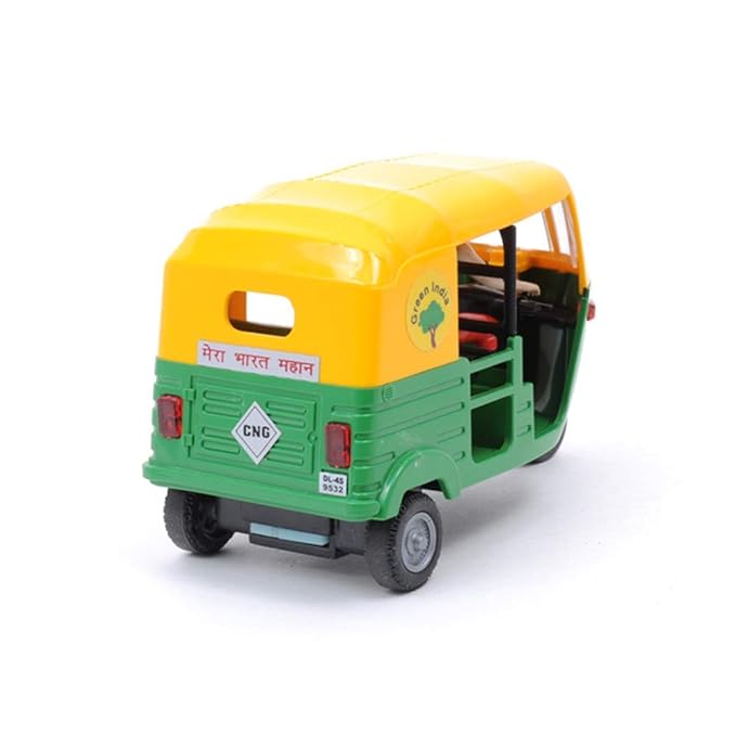 Centy Toys Plastic Pull Back Auto Rickshaw Multicolour