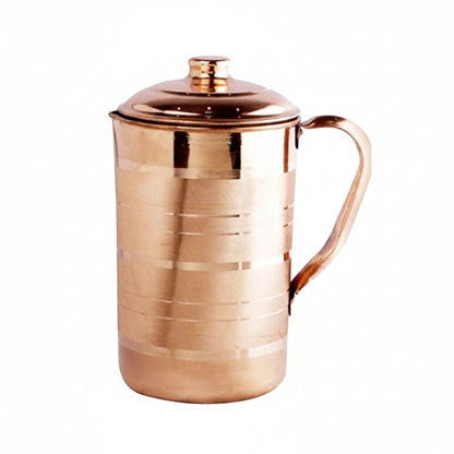 KC Pure Copper Jug for Health Benefits Drinking Water 2000 Ml with 2 Piece Copper Glasses 250 Ml