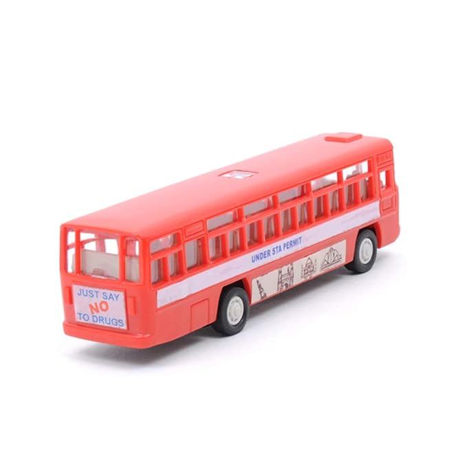 Centy Toys Plastic Pull Back City Bus 1 Pull Back Bus Yellow All