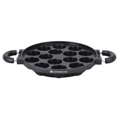 Wonderchef Non Stick Paniyarakkal Ceramic Pan, Paniyaram Pan 23 Cm | 15 Cativies