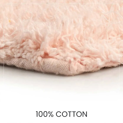 Sashaa World Solid Anti-skid Cotton Bathmat And Contour Set For Bathroom Colour Peach