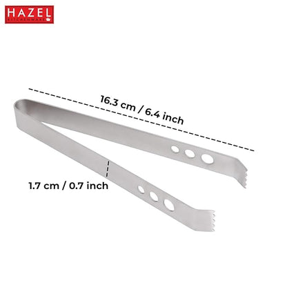 Hazel Stainless Steel Pakad Tongs for Kitchen Utensil Holder Durable and Sturdy Kitchen Tools (Ice Tong)