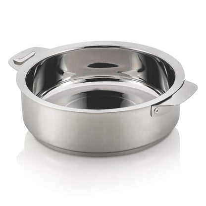 Borosil Stainless Steel Solid Idly Server | 5 Litres | Silver