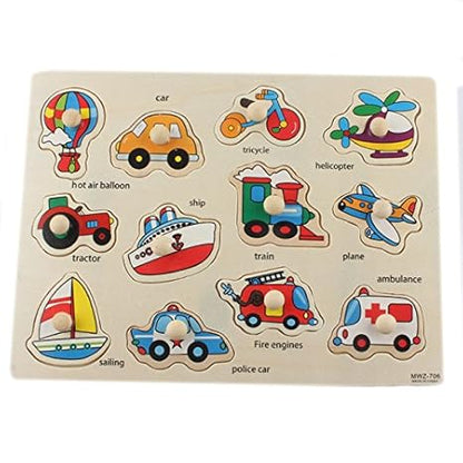 FunBlast Wooden Colorful Learning Educational Board for Kids with Knobs Educational