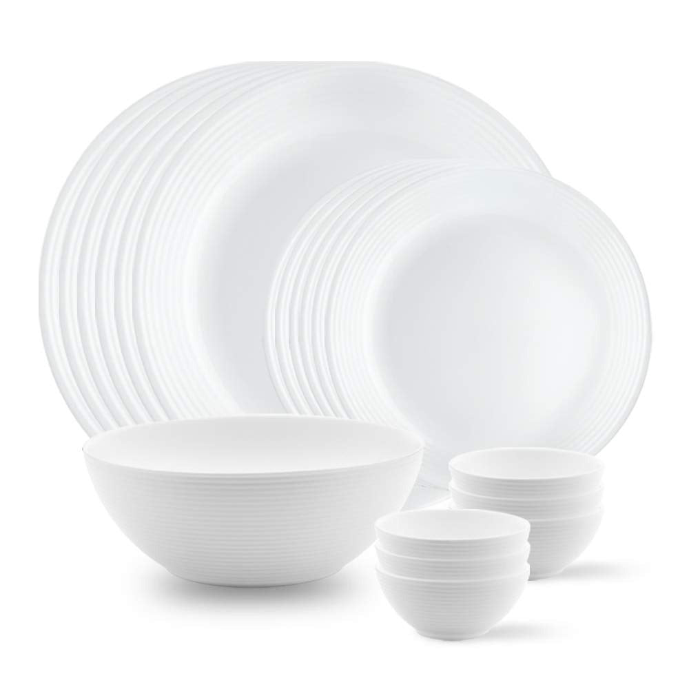 Borosil Larah Opalware Orbit Dinner Set 19 Pcs