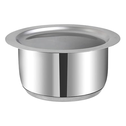 Vinod Stainless Steel 3 pc Tope Set with Capacity of 1 litres, 1.4 litres & 1.8 litres with Stainless Steel Lids