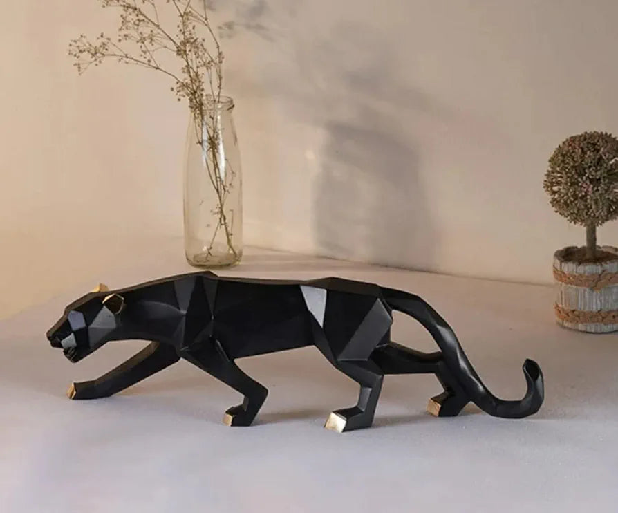 Zart Resin Black Jaguar Showpiece For Home Decor