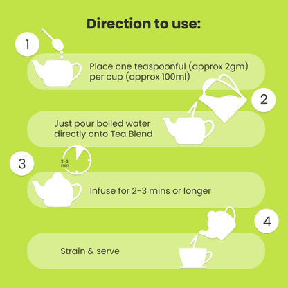 Neuwganic Tea - Chamomile Green Tea - 100 Grams