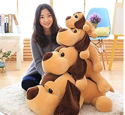 Tickles Cute Lying Dog Soft Stuffed Plush Animal Cushion for Kids 30cm