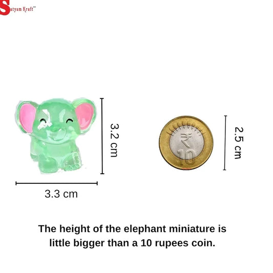 Satyam Kraft Resin 1 Set Elephant Miniature Figurines