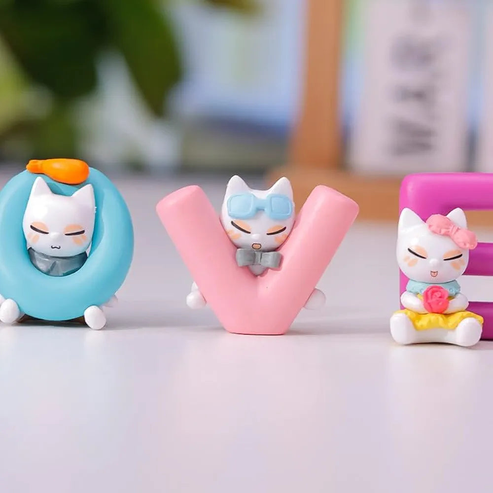 Satyam Kraft 1 Set  Love Letter Miniature Cat Figurines