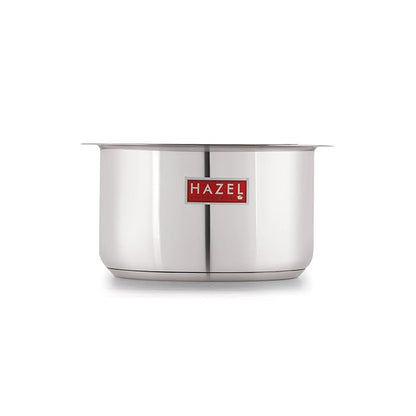 Hazel Induction Bottom Tope Stainless Steel Heavy Base Thick Flat Bottom 14.9 cm 1500 Ml