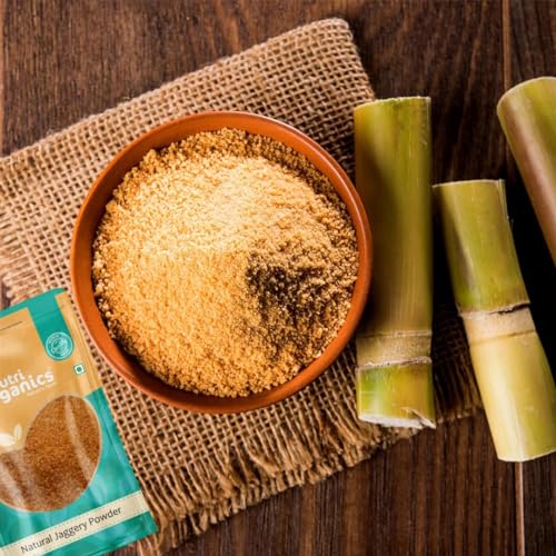 NutriOrganics Desi Jaggery/Gur/Gud Powder - 1kg | Fine Granular | Healthy Sugar Subsitute, Unbleached Jaggery