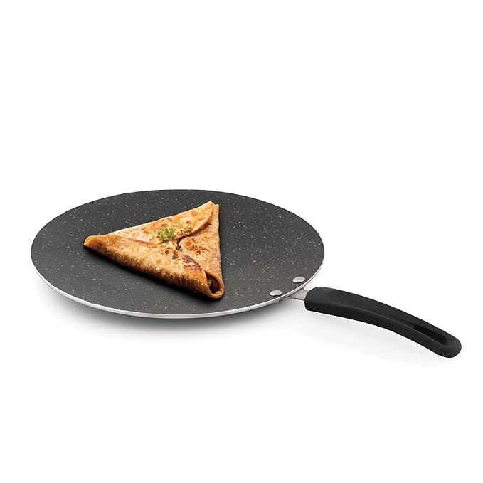 Fackelmann Non-Stick Roti Tawa Concave 28 Cms Diameter 4 mm Aluminium German Brand Black