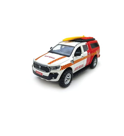 Centy Surf Rescue UTE Pull Back Toy Car with Door Openable for 3Y+ Multi Colour