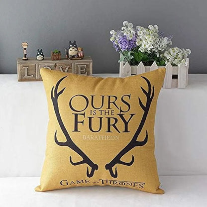 Aerohaven Premium Cotton Game of Thrones Designer Decorative Throw Pillow/Cushion Covers Set of 4