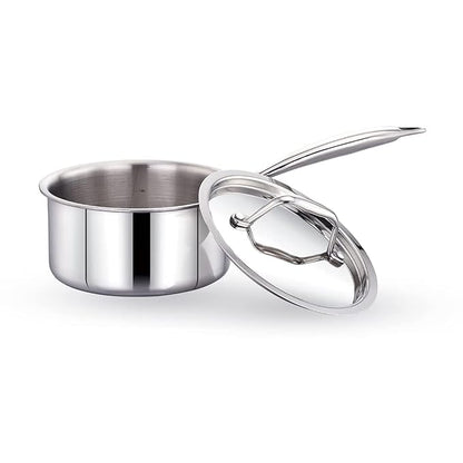 Maxima Triply Cookware Stainless Steel Sauce Pan 14cm - 1050 gms