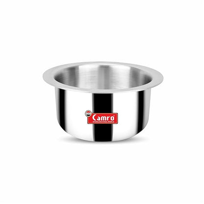 Camro Tripro Triply Artisian Tope 16 No 4 Liters Capacity Cauldron Tope Handi Patila Stainless Steel