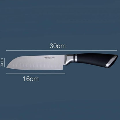 Pepplo Santoku Knife Kitchen Knife Forged of High Carbon Steel Mincing and Chopping