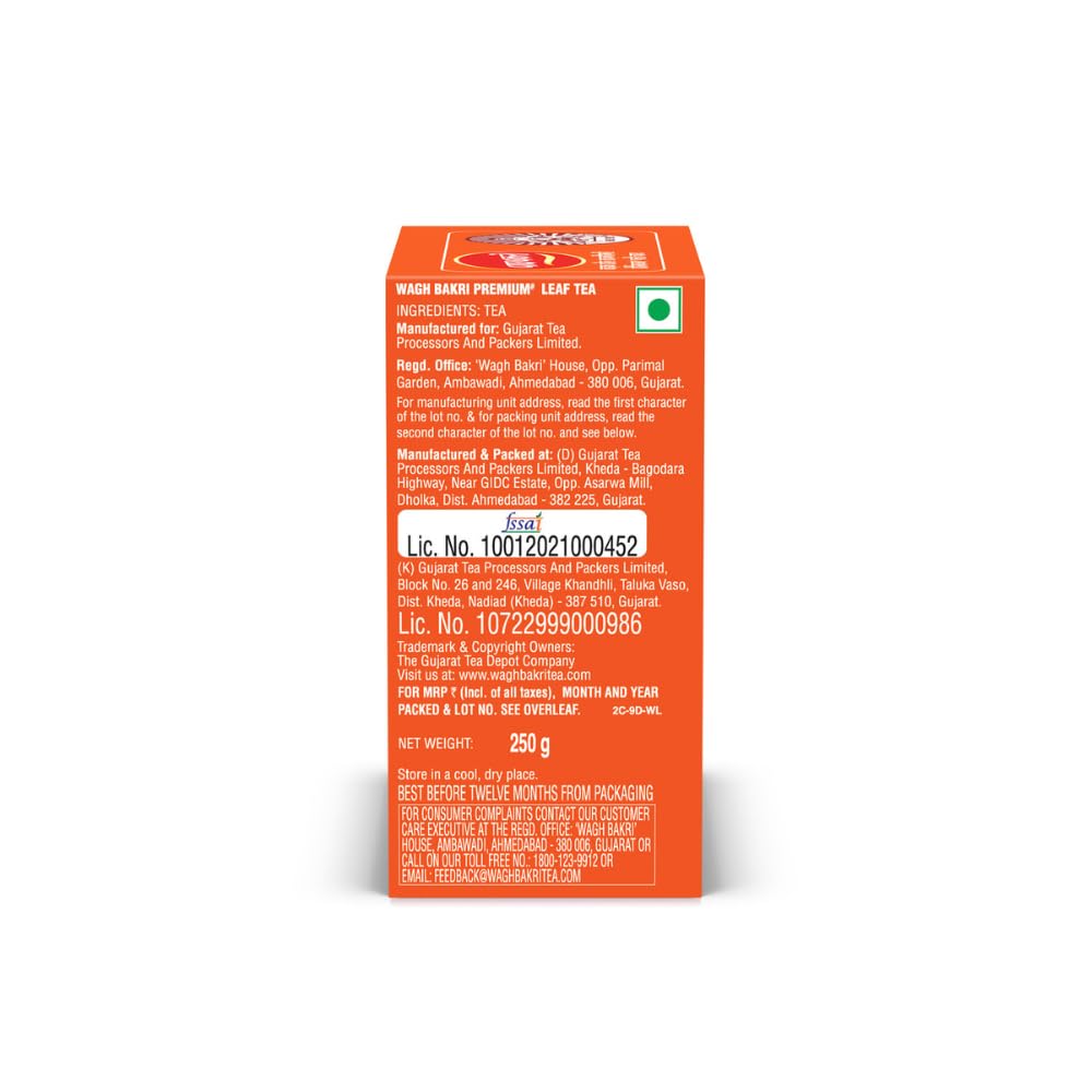 Wagh Bakri Leaf Tea Carton Pack - 250 gms