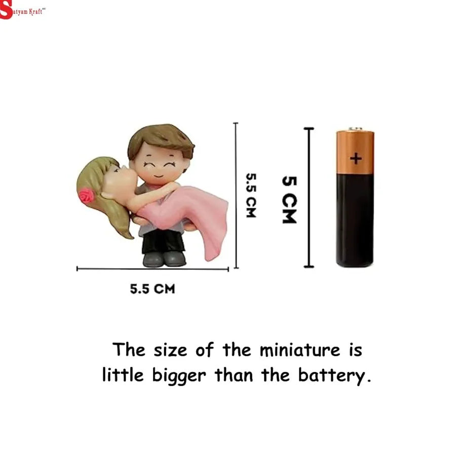 Satyam Kraft 1 Set Romantic Couples Resin Figurines Valentine's Day Gifts for Girlfriend & Boyfriend