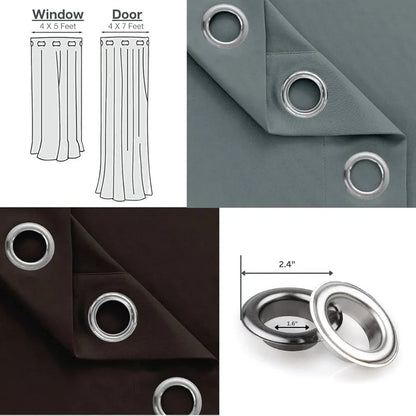 Divine Casa 5 Feet Super Satin Semi Blackout Window Curtains Colour Jet Black with Curtain Holder Light Filtering Drapes (Pack of 2)