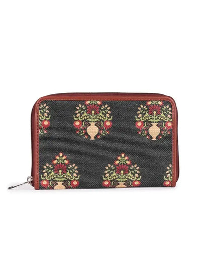 Zouk Wallets for Women Handmade Classic Wallets for Females Vegan Leather and Jute