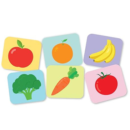 Popcorn Games & Puzzles Memory Game Fruits and Vegetables Board Matching Games Memory Game for Kids Age 2+