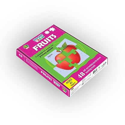 The Book Tree Bright Brain Fruits 48 Piece Jigsaw Puzzle for Preschoolers Educational Toy for Learning