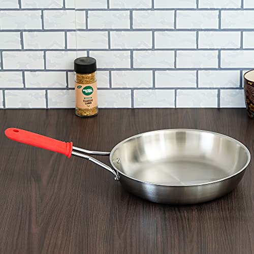 Femora Tri-ply Frying Pan 24 Cm Capacity 1.8 Litres With Silicone Handle | Healthy Cooking | Zero Non-stick Coating