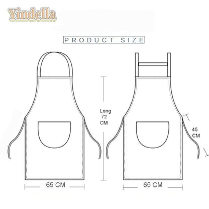 Yindella Kitchen Apron Cute Bear With Center Pocket Hand Towel Women and Men Chef Cooking
