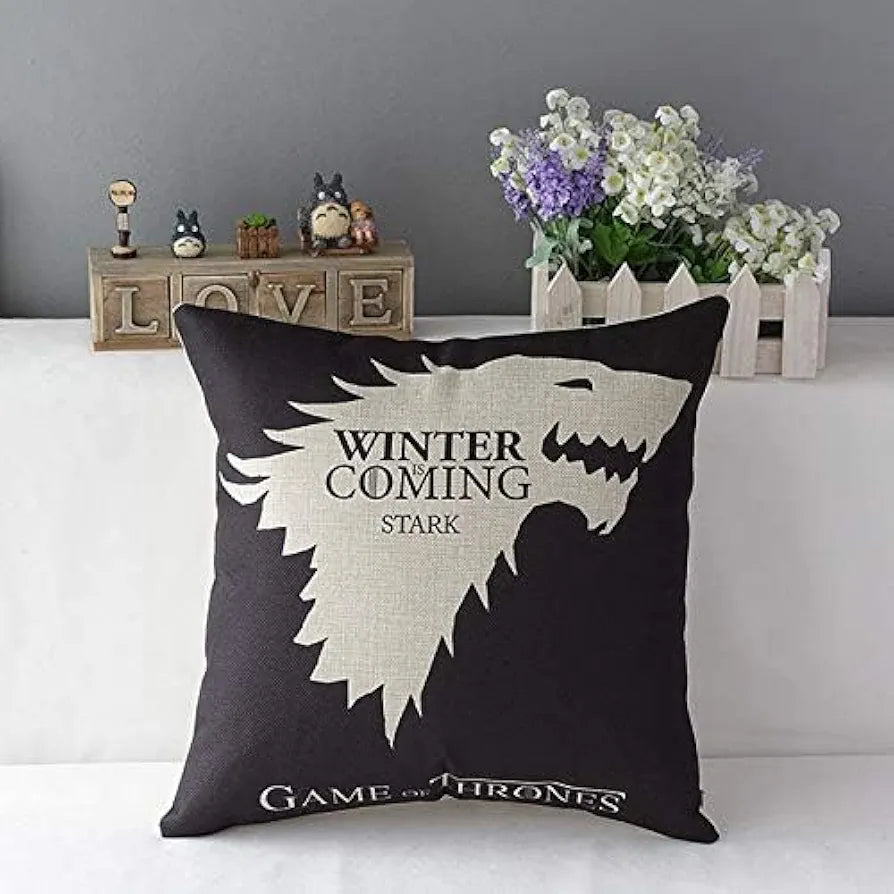 Aerohaven Premium Cotton Game of Thrones Designer Decorative Throw Pillow/Cushion Covers Set of 4