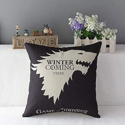 Aerohaven Premium Cotton Game of Thrones Designer Decorative Throw Pillow/Cushion Covers Set of 4