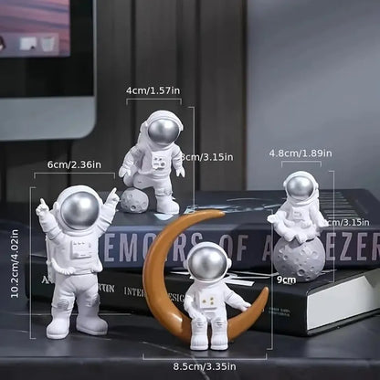 Street27 Resin Astronaut Spaceman Statue Ornament Alphabet Figurine Decors Set Of 3