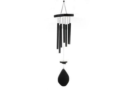 Tej Gifts - Feng Shui Metal Wind Chime 7 Pipes Black Rods