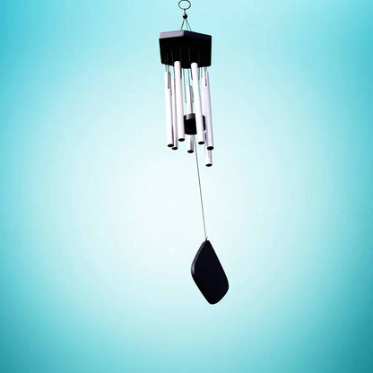 Lilone 7 Pipe Silver Wind Chimes 60 cm Long