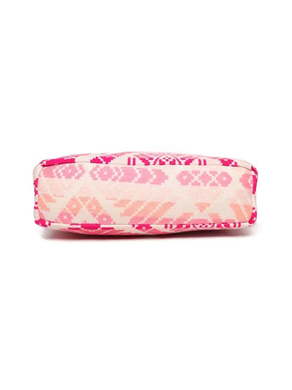 Astrid Handmade Macrame Flap Over Sling Bag For Girls And Women Colour Pink