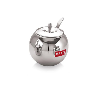 Hazel Stainless Steel Oil and Ghee Container With Spoon for Kitchen 320 ml Capacity