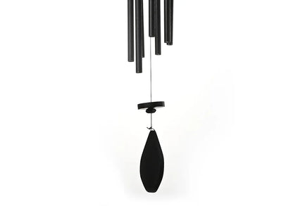 Tej Gifts - Feng Shui Metal Wind Chime 7 Pipes Black Rods
