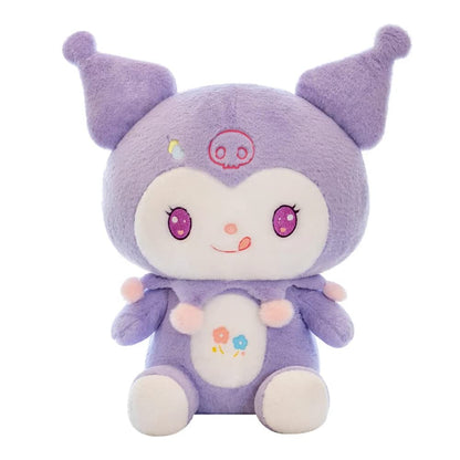 Tickles Cute Anime Cartoon Character Soft Stuffed Plush Toy for Kids Color Purple 26 cm